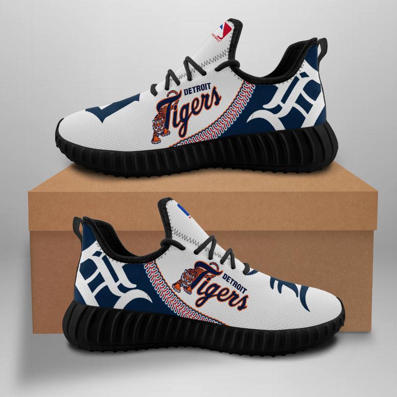 Women's Detroit Tigers Mesh Knit Sneakers/Shoes 001